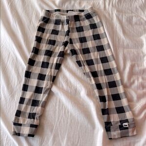 Little & Lively Black and White Checkered Leggings